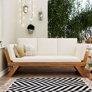 Outdoor Adjustable Patio Wooden Daybed Sofa