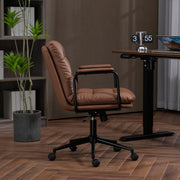 Mid Back PU Leather Home Office Chair