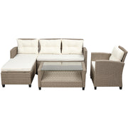 Set Of 4 Piece Outdoor, Patio Furniture