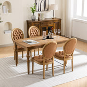 Set of 2 French Style Solid Wood Antique Dining Chairs