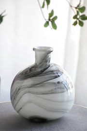 Modern Marble-Inspired Decorative Accent Vase
