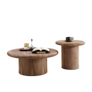 2-Piece Modern Round Coffee Table Set