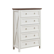Farmhouse 5 Drawers Dresser Chests for Bedroom