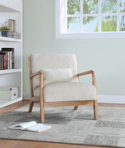 Wooden Lounge Chair Beige