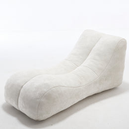 White Polyester Bean Bag Sofa‑Lounger