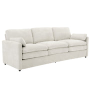 Cozy Upholstered 3-Seater Sofa with Plush Double Cushion and Ergonomic Design