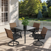 5 Piece Patio Dining Set with Removable Cushions