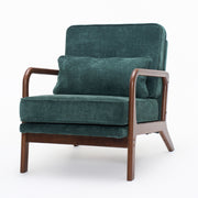 Dark Green Mid‑Century Accent Chair