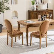 Set of 2 French Style Solid Wood Antique Dining Chairs