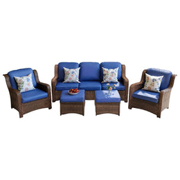 Rattan Outdoor Sectional Conversation 3-Seat Set