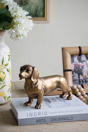 Vintage Decorative Copper Dachshund Dog Figurine