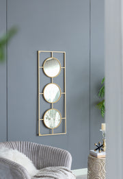 Hannes Gold Triple Convex Wall Mirror – 43