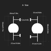 Retro Industrial Luxuries Glass Ball Wall Lamp Sconce with Bronze