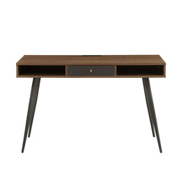 Modern Mid Century Desk with USB Ports and Power Outlet