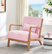 Wooden Lounge Chair Pink