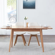 Natural Solid Oak Round Corner Dining Table
