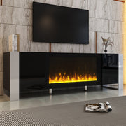 Modern TV Stand with 34.2' Non-heating Electric Fireplace