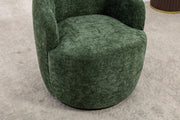 Swivel Accent Armchair  With Black Powder Coating Metal Ring