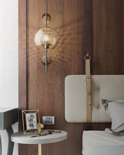 Retro Industrial Luxuries Glass Ball Wall Lamp Sconce with Bronze