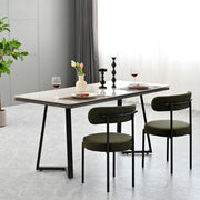 Set of 2 Mid-Century Modern Boucle Dining Chairs