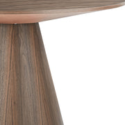 Round Modern Walnut Dining Table