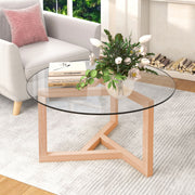 Round Glass Modern Coffee Table