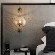 Retro Industrial Luxuries Glass Ball Wall Lamp Sconce with Bronze