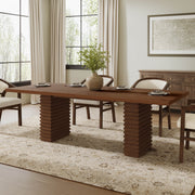 Monroe Walnut Double Pedestal Dining Table