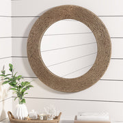 Natural Jute Rope Round Wall Mirror