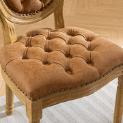 Set of 2 French Style Solid Wood Antique Dining Chairs