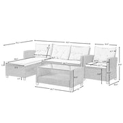 Set Of 4 Piece Outdoor, Patio Furniture