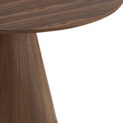 Round Modern Walnut Dining Table