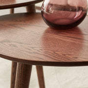 Solid Oak Wood Side Table