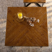 Modern Retro Splicing Square Coffee Table Set of 2