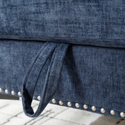 L Shaped Sectional Convertible Sofa with Storage Ottoman and Modern Tufted style