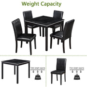 5 Piece Wooden Dining Table Set