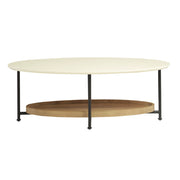Monte Oval White/Natural Coffee Table