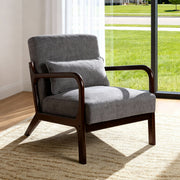 Antique Dark Grey Cotton‑Linen Chair