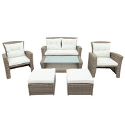 Set Of 4 Piece All Weather Wicker Patio Furniture