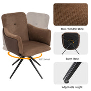 Set of 2 Modern Orange 360° Swivel Home Office Desk Chairs