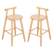 Haven Natural Wood Bar Stools – Set of 2