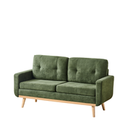 Green Polyester 2‑Seater Sofa