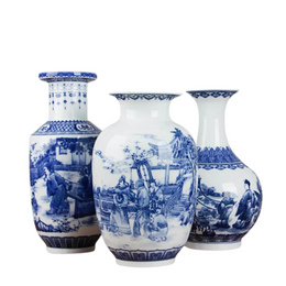 Classic Antique Chinese Blue and White Ceramic Vase