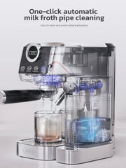 3 in 1 Semi Automatic Espresso Cappuccino Latte Coffee Machine Automatic Milk Froth Ground Coffee