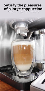 3 in 1 Semi Automatic Espresso Cappuccino Latte Coffee Machine Automatic Milk Froth Ground Coffee
