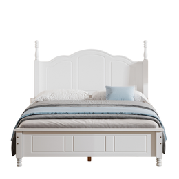 Full Size Wood Platform Bed Frame,Retro Style Platform