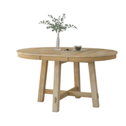 Farmhouse Round Extendable Dining Table