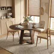 Rowan Walnut Extendable Round Dining Table