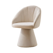 Mira Beige Chenille 360° Swivel Accent Chair