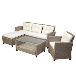 Set Of 4 Piece Outdoor, Patio Furniture